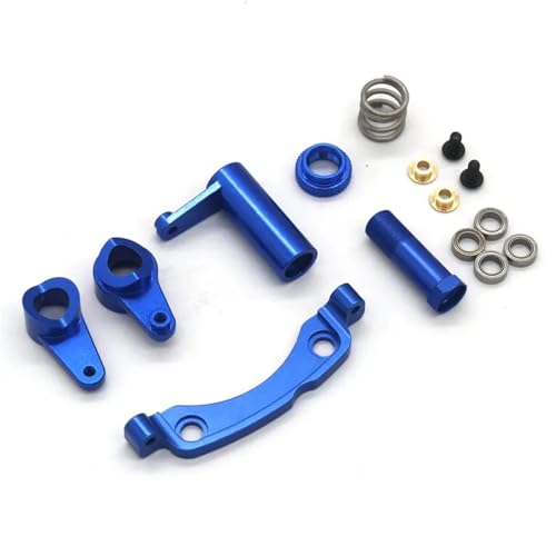 YONMFRDS RC Autoteile Für Wltoys Für ZD Für Racing Für DBX-10 10427S 9106S 1/10 RC Lenkung Montage Von Metall Teilen Für Fernbedienung Autos(Blue) von YONMFRDS
