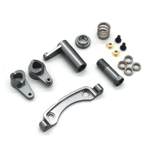 YONMFRDS RC Autoteile Für Wltoys Für ZD Für Racing Für DBX-10 10427S 9106S 1/10 RC Lenkung Montage Von Metall Teilen Für Fernbedienung Autos(Gray) von YONMFRDS