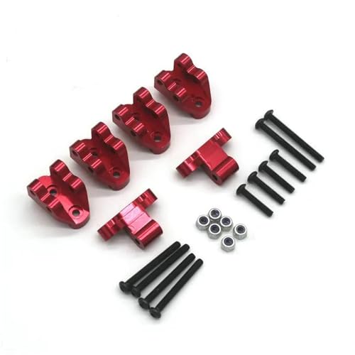 YONMFRDS RC Autoteile Für Wltoys H8H RC 1/8 Fernbedienung Fahrzeug Für Klettern Off-Road Fahrzeug Metall Upgrade Teile Vorne Und Hinten Spurstange Für Sitz Teile(Red) von YONMFRDS