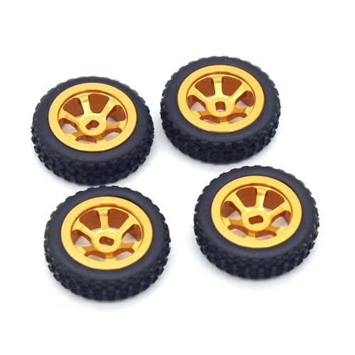YONMFRDS RC Autoteile Für Wltoys K989 K969 284131 284010 1/28 4WD RC Metall Teile Hub Reifen Für Fernbedienung Autos Dekoration Änderung RC Auto Zubehör(Yellow) von YONMFRDS