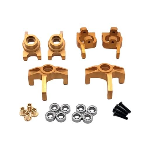 RC Autoteile Für Wltoys LC 1/14 144010 144001 144002 1/12 124016 124017 124018 124019 Metall Lenkung Tasse C Für Sitz Hinten Rad Tasse Lager RC Auto Teile(Yellow) von YONMFRDS