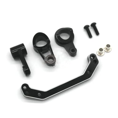 YONMFRDS RC Autoteile Für Wltoys LC Für Racing Ptg-2r 1/10 RC Für Rally Fernbedienung Auto PTG-2 Metall Upgrade Lenkung Puffer Montage Teile(Black) von YONMFRDS