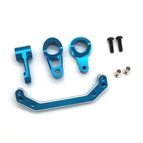 YONMFRDS RC Autoteile Für Wltoys LC Für Racing Ptg-2r 1/10 RC Für Rally Fernbedienung Auto PTG-2 Metall Upgrade Lenkung Puffer Montage Teile(Blue) von YONMFRDS