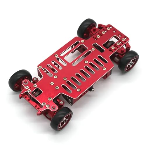 YONMFRDS RC Autoteile Für Wltoys RC Fernbedienung Auto Für Mini-q Q8 1/28 Rahmen Metall Upgrade Zubehör Drift Für Racing DIY Montage Rahmen(Red) von YONMFRDS