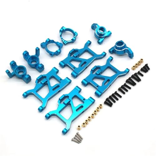 YONMFRDS RC Autoteile Für Wltoys Rlaarlo Für Gladiator 1/14 Für ZD Für Racing MT16 RC Fernbedienung Auto Metall Teile Für Schwinge Lenkung Cup 5-teiliges Set(Blue) von YONMFRDS
