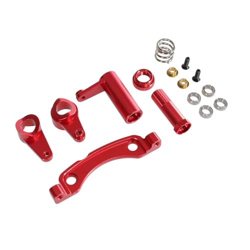 YONMFRDS RC Autoteile Für ZD Für Racing DBX-10 10427S 9106S 1/10 RC Auto Lenkung Montage Von Metall Teile Für Fernbedienung Autos Teile Zubehör(Red) von YONMFRDS