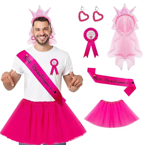 YOOCHUENG 5 Stück JGA Männer Outfit,Kostüme für Männer,Tütü Herren,Junggesellenabschied Mann,JGA Kostüme,Tüll Tutu Rock für Junggesellen Outfits YOOCHUENG 5 Stück JGA Männer Outfit,Kostüme für Männer,Tütü Herren,Junggesellenabschied Mann,JGA Kostüme,Tüll Tutu Rock für Junggesellen Outfits von YOOCHUENG