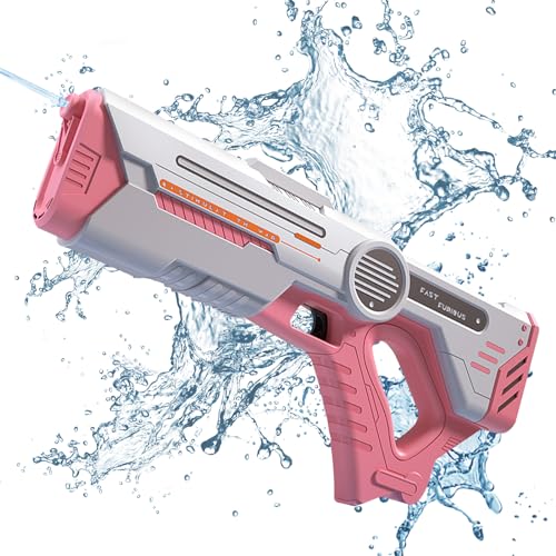 YOOHBERRYS Wasserpistole Elektrisch, Elektrische Wasserspritzpistole mit Automatische Wasseraufnahme, Wasserpistolen mit Großer Reichweite für Kinder und Erwachsene (Rosa) von YOOHBERRYS