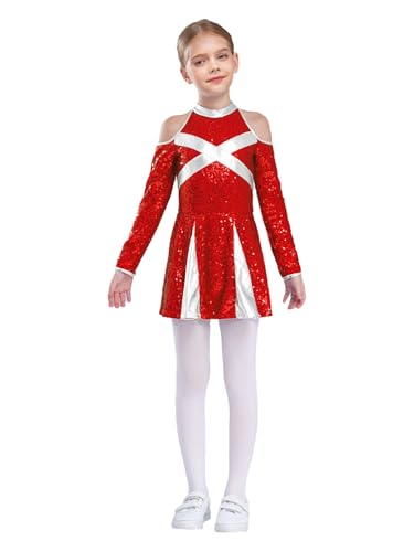 YOOJIA High School Cheerleaders Kleid Kinder Mädchen Kostüm Cheerleading Uniform Cosplay Party Karneval Halloween Outfit Pompon Mädchen Cheerleaders 6-16 Jahre Rot 134-140 YOOJIA High School Cheerleaders Kleid Kinder Mädchen Kostüm Cheerleading Uniform Cosplay Party Karneval Halloween Outfit Pompon Mädchen Cheerleaders 6-16 Jahre Rot 134-140 von YOOJIA