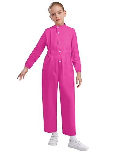 YOOJIA Overall Kinder Junge Mädchen Arbeitsanzug Cosplay Karneval Halloween Overall Trikot Gymnastik Knopf Tanz Overall Bodysuit Hot Pink 146-152 YOOJIA Overall Kinder Junge Mädchen Arbeitsanzug Cosplay Karneval Halloween Overall Trikot Gymnastik Knopf Tanz Overall Bodysuit Hot Pink 146-152 von YOOJIA