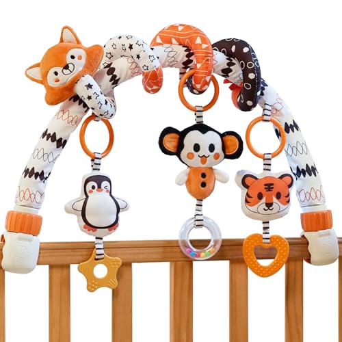 YOOYID Toys Baby Spielbogen Mit Kinderwagen Spirale Spielzeug ab 0-3 3-6 Monate, Plüschtier Hoher Kontrast Activity Spirale Babyspielzeug für Autositz Auto, Hängespielzeug Rücksitz Mit Rasseln YOOYID Toys Baby Spielbogen Mit Kinderwagen Spirale Spielzeug ab 0-3 3-6 Monate, Plüschtier Hoher Kontrast Activity Spirale Babyspielzeug für Autositz Auto, Hängespielzeug Rücksitz Mit Rasseln von YOOYID