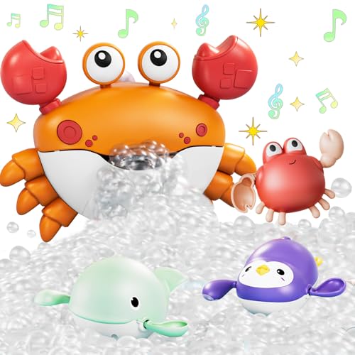 YOOYID Toys Badespielzeug Baby ab 3 4 5 6 Jahr Mit Musik, Baby Krabbe Schaummaschine Badewannenspielzeug, Seifenblasen Maschine Spielzeug Crab Bubble Toy YOOYID Toys Badespielzeug Baby ab 3 4 5 6 Jahr Mit Musik, Baby Krabbe Schaummaschine Badewannenspielzeug, Seifenblasen Maschine Spielzeug Crab Bubble Toy von YOOYID