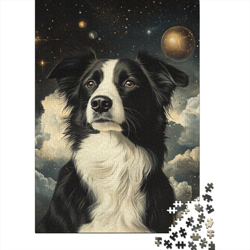 Border Collie Puzzle 1000 Teile Schwer Puzzle Spielzeug Lernspiel Impossible Herausforderungsspielzeug Für Erwachsene Und Kinder Ab 12 Jahren 1000pcs (75x50cm) von YOPDEOOCR