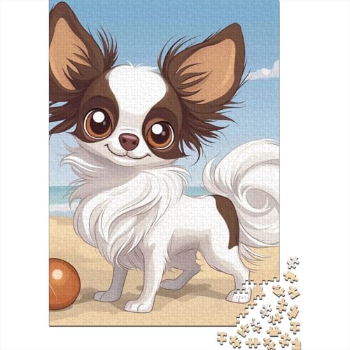 Chihuahua Puzzles 1000 Teile Schwer Puzzle Spielzeug Pädagogisches Spiel Impossible Herausforderungsspielzeug Für Erwachsene Und Kinder in Bewährter 1000pcs (75x50cm) von YOPDEOOCR