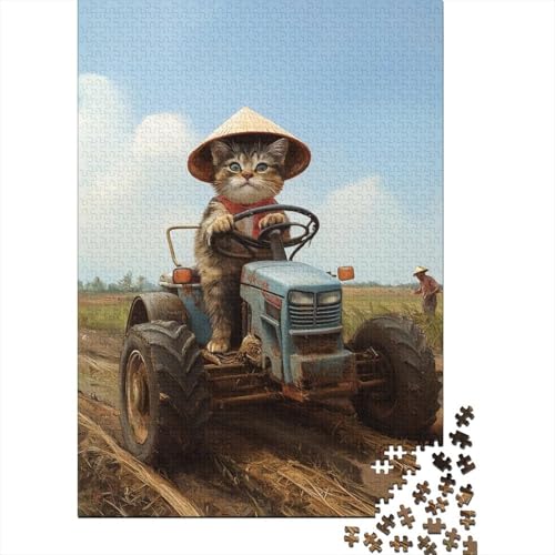 Chinesische Bauernhauskatze Puzzle 1000 Teile Schwer Puzzle Spielzeug Lernspiel Impossible Herausforderung Spielzeug Für Erwachsene Und Kinder Ab 14 Jahren 1000pcs (75x50cm) von YOPDEOOCR