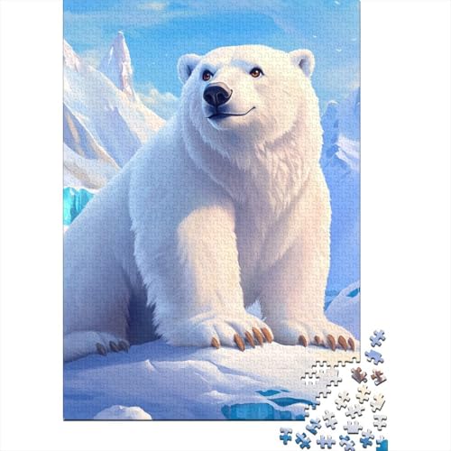 Eisbär Puzzle 1000 Teile Schwer Puzzle Spielzeug Lernspiel Impossible Herausforderung Spielzeug Für Erwachsene Und Kinder in Bewährter 1000pcs (75x50cm) von YOPDEOOCR