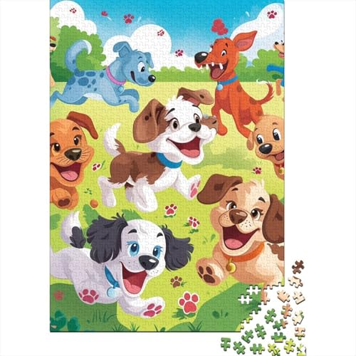 Hund Puzzles 1000 Teile Schwer Puzzle Spielzeug Lernspiel Impossible Herausforderungsspielzeug Für Erwachsene Und Kinder in Bewährter 1000pcs (75x50cm) von YOPDEOOCR