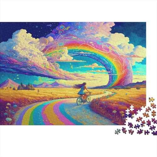 Regenbogen Spirit 1000 Stück Puzzles Für Erwachsene Teenager Stress Abbauen Familien-Puzzlespiel Mit Poster in 1000-teiliges Puzzle Kinder Lernspiel Spielzeug Geschenk Puzzel 1000pcs (75x50cm) von YOPDEOOCR