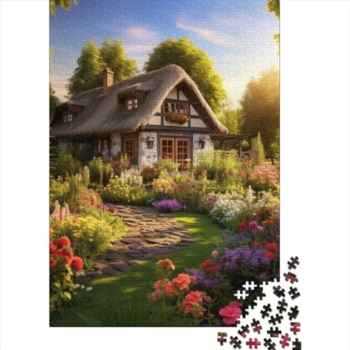 Rustikales Häuschen Puzzle 1000-teilige Schwer Puzzle Spielzeug Lernspiel Impossible Herausforderung Spielzeug Für Erwachsene Und Kinder Ab 14 Jahren 1000pcs (75x50cm) von YOPDEOOCR