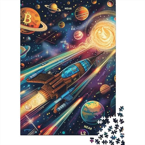 Traum Weltraum Puzzles 1000 Teile Schwer Puzzle Spielzeug Pädagogisches Spiel Impossible Herausforderung Spielzeug Für Erwachsene Und Kinder Ab 14 Jahren 1000pcs (75x50cm) von YOPDEOOCR