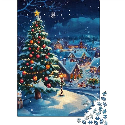 Weihnachtsbaum Puzzle 1000-teilige Schwer Puzzle Spielzeug Lernspiel Impossible Herausforderung Spielzeug Für Erwachsene Und Kinder in Bewährter 1000pcs (75x50cm) von YOPDEOOCR