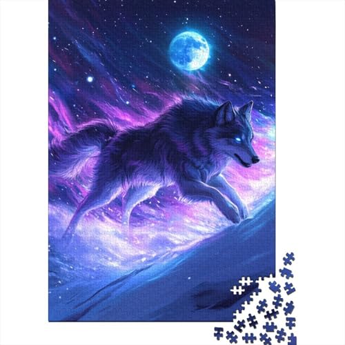 Wolf Puzzle 1000-teilige Schwer Puzzle Spielzeug Lernspiel Impossible Herausforderung Spielzeug Für Erwachsene Und Kinder Ab 12 Jahren 1000pcs (75x50cm) von YOPDEOOCR