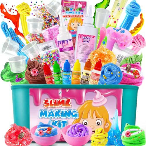 Eiscreme DIY Slime Kit, Slime Making Kit für Mädchen 10-12, Butter Schleim, Schaum Schleim, Wolke Schleim mit Add-Ins, Schaumstoffkugeln, Charms, Slime Party Favors Geschenk Spielzeug für Kinder Eiscreme DIY Slime Kit, Slime Making Kit für Mädchen 10-12, Butter Schleim, Schaum Schleim, Wolke Schleim mit Add-Ins, Schaumstoffkugeln, Charms, Slime Party Favors Geschenk Spielzeug für Kinder von YOPINSAND