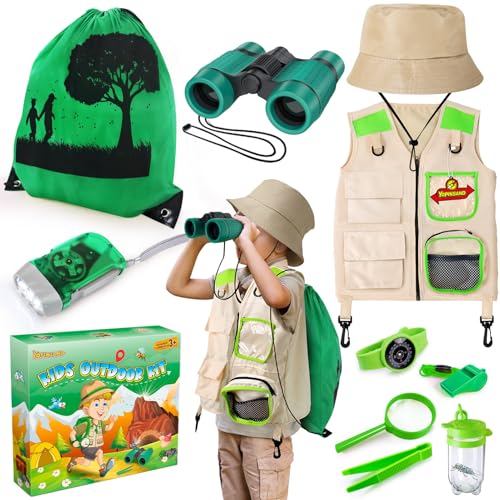 YOPINSAND Forscherset für Kinder, Exploration Spielzeug mit Weste, Hut, Rucksack und Kindern Fernglas, Kindern Campingausrüstung, tolles Outdoor Camping Spielzeug für Jungen und Mädchen YOPINSAND Forscherset für Kinder, Exploration Spielzeug mit Weste, Hut, Rucksack und Kindern Fernglas, Kindern Campingausrüstung, tolles Outdoor Camping Spielzeug für Jungen und Mädchen von YOPINSAND
