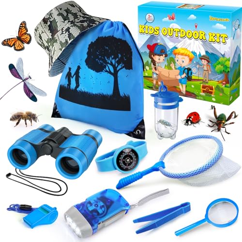 YOPINSAND Forscherset für Kinder, Fernglas für Kinder, Exploration Spielzeug mit Hut, Rucksack und Taschenlampe, Outdoor Camping Spielzeug für Jungen und Mädchen YOPINSAND Forscherset für Kinder, Fernglas für Kinder, Exploration Spielzeug mit Hut, Rucksack und Taschenlampe, Outdoor Camping Spielzeug für Jungen und Mädchen von YOPINSAND