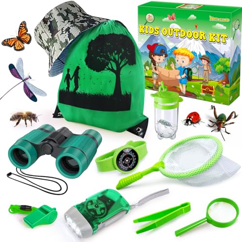 YOPINSAND Forscherset für Kinder, Fernglas für Kinder, Exploration Spielzeug mit Hut, Rucksack und Taschenlampe, Outdoor Camping Spielzeug für Jungen und Mädchen YOPINSAND Forscherset für Kinder, Fernglas für Kinder, Exploration Spielzeug mit Hut, Rucksack und Taschenlampe, Outdoor Camping Spielzeug für Jungen und Mädchen von YOPINSAND