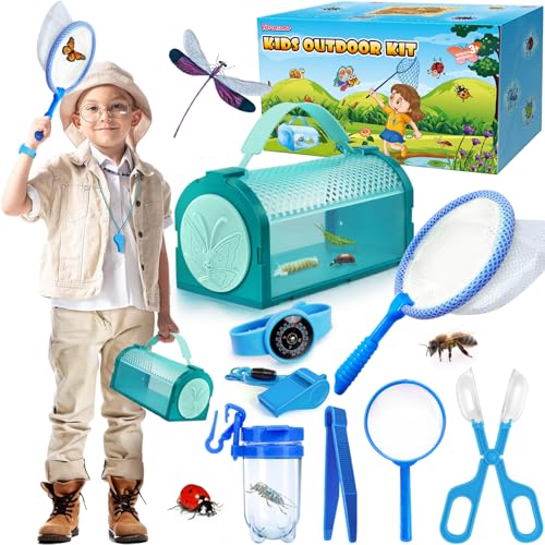 YOPINSAND Insektenfänger-Set & Outdoor-Entdecker-Kit für Kinder, 10-teiliges Insektenfang-Set mit Spielzeugkäfig, Rucksack, Manifying-Glas, Spielzeugnetz, Outdoor-Erkundungsspielzeug, Geschenk für YOPINSAND Insektenfänger-Set & Outdoor-Entdecker-Kit für Kinder, 10-teiliges Insektenfang-Set mit Spielzeugkäfig, Rucksack, Manifying-Glas, Spielzeugnetz, Outdoor-Erkundungsspielzeug, Geschenk für von YOPINSAND