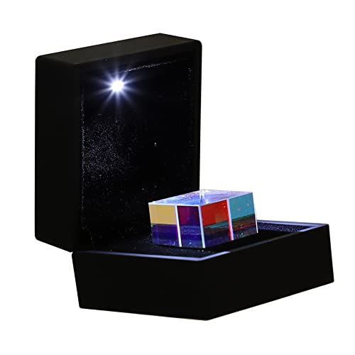 Optisches Prism Dekoration mit Aufbewahrungsbox Quadratisches Glasprisma für Kreative Perfektes Deko Element für Weihnachten Besondere Anlässe Hochwertiges von YOSADIER