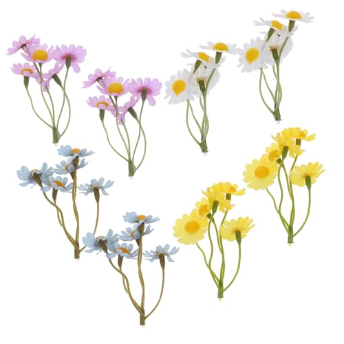 YOSADIER 20 Stück Künstliche Blumenstrauß Mini Fake Blumen für Tischdeko Hochzeit und Heimdekoration Weiß Gelb Blau und Lila Lifelike Deko für Verschiedene Anlässe YOSADIER 20 Stück Künstliche Blumenstrauß Mini Fake Blumen für Tischdeko Hochzeit und Heimdekoration Weiß Gelb Blau und Lila Lifelike Deko für Verschiedene Anlässe von YOSADIER