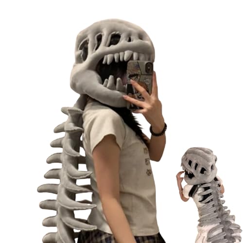 YOSEDVCB Realistisches Dinosaurier-Skelett-Kostüm, Halloween-Dino-Monster-Outfit, 3D-Design, 3D-Skelett-Design, For Halloween-Partys Und Aufführungen(Children's Size 29in/70cm) von YOSEDVCB