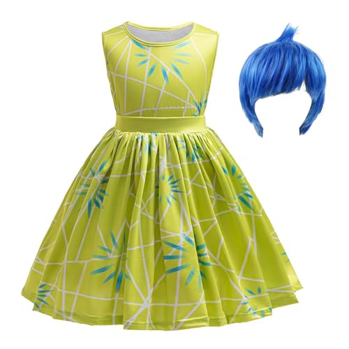 YOSICIL Ekel Kostüm für Mädchen Kinder Grünes Kleid mit blaue Perücke ärmellos fancy Dress up Set Outfits für Verkleidung Halloween Karneval Verkleidung Cosplay Geschenk Partys, Grün, 140 YOSICIL Ekel Kostüm für Mädchen Kinder Grünes Kleid mit blaue Perücke ärmellos fancy Dress up Set Outfits für Verkleidung Halloween Karneval Verkleidung Cosplay Geschenk Partys, Grün, 140 von YOSICIL
