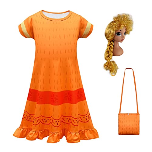 YOSICIL Encanto Mirabela/Isabela/Pepa/Dolores/Luisa Prinzessin-Kostüm Verkleidung Mädchen Kleid für Weihnachten Karneval Halloween Geburtstagsfeier Magic Family Cosplay Bühnenauftritt, Orange E, 110 YOSICIL Encanto Mirabela/Isabela/Pepa/Dolores/Luisa Prinzessin-Kostüm Verkleidung Mädchen Kleid für Weihnachten Karneval Halloween Geburtstagsfeier Magic Family Cosplay Bühnenauftritt, Orange E, 110 von YOSICIL