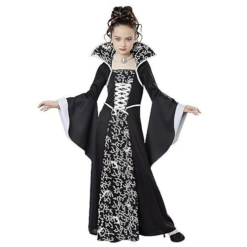 YOSICIL Mädchen Gothic Cosplay-Kleid mit Trompetenärmel Vintage Mittelalter Gebunden Taille Kinder Renaissance Party Fancy Dress für Karneval Fasching Verkleidung Rollenspiele, Weiß, 130 YOSICIL Mädchen Gothic Cosplay-Kleid mit Trompetenärmel Vintage Mittelalter Gebunden Taille Kinder Renaissance Party Fancy Dress für Karneval Fasching Verkleidung Rollenspiele, Weiß, 130 von YOSICIL