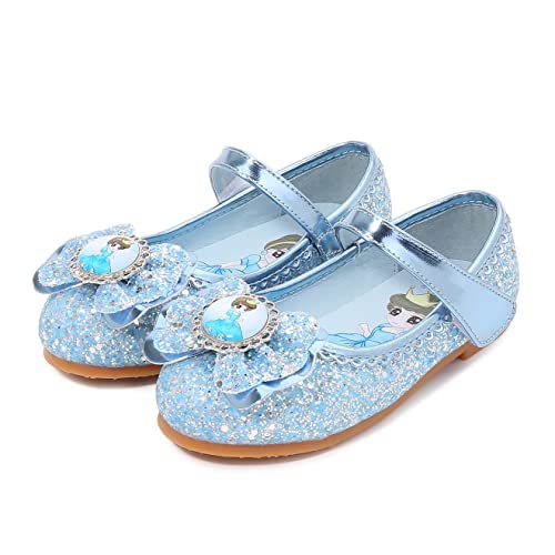 YOSICIL Mädchen Prinzessin Schuhe ELSA Kristall Schuhe Frozen Eiskönigin Sandalen Partei Glitzer Pumps Festlich Ballerina Karneval Verkleidung Kinder Fashing Kostüm Zubehör Schuhe, Blau-1, 28 YOSICIL Mädchen Prinzessin Schuhe ELSA Kristall Schuhe Frozen Eiskönigin Sandalen Partei Glitzer Pumps Festlich Ballerina Karneval Verkleidung Kinder Fashing Kostüm Zubehör Schuhe, Blau-1, 28 von YOSICIL
