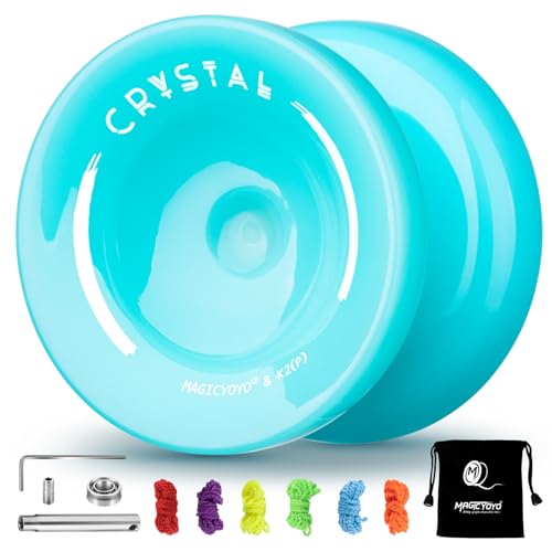 YOSTAR Responsive JoJo für Kinder K2 Crystal, Yo-Yo für Anfänger mit doppeltem Verwendungszweck, Ersatz Nicht reagierendes Lager für Fortgeschrittene, Lagerentferner, Tasche, 6 Saiten(Himmelblau) YOSTAR Responsive JoJo für Kinder K2 Crystal, Yo-Yo für Anfänger mit doppeltem Verwendungszweck, Ersatz Nicht reagierendes Lager für Fortgeschrittene, Lagerentferner, Tasche, 6 Saiten(Himmelblau) von YOSTAR