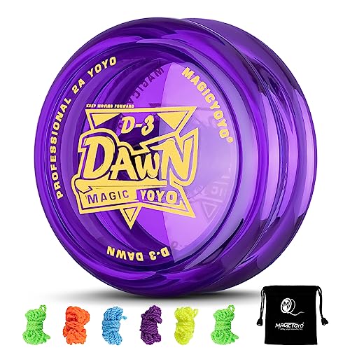 YOSTAR JoJo Kinder D3 Kristall Lila, Trick JoJo Profi Reaktionsfreudiges Yoyo für Kinder, 2a Looping Jo jo Spielzeug, Kunststoff Jo-jo mit Leerlauf mit 6 Schnur, Yo-yo Handschuh YOSTAR JoJo Kinder D3 Kristall Lila, Trick JoJo Profi Reaktionsfreudiges Yoyo für Kinder, 2a Looping Jo jo Spielzeug, Kunststoff Jo-jo mit Leerlauf mit 6 Schnur, Yo-yo Handschuh von YOSTAR