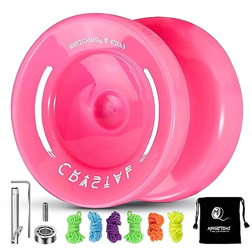 YOSTAR Yoyo K2 Crystal, Doppelzweck JoJo für Kinder und Erwachsene, Responsive und unresponsive Yoyo, Professionelle Trick Jo-jo für Finger Spin, Kunststoff Jo Jo Spielzeug mit 12-Saiten, Lager Kit YOSTAR Yoyo K2 Crystal, Doppelzweck JoJo für Kinder und Erwachsene, Responsive und unresponsive Yoyo, Professionelle Trick Jo-jo für Finger Spin, Kunststoff Jo Jo Spielzeug mit 12-Saiten, Lager Kit von YOSTAR