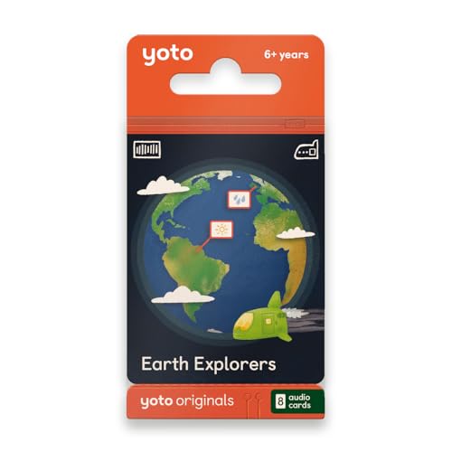 YOTO Earth Explorers - 8 Kinder-Audiokarten zur Verwendung mit Player und Mini-All-in-1-Audiogerät, pädagogisches bildschirmfreies Hören mit lustigen Geschichten zum Lernen und interaktiven Quiz, ab 6 YOTO Earth Explorers - 8 Kinder-Audiokarten zur Verwendung mit Player und Mini-All-in-1-Audiogerät, pädagogisches bildschirmfreies Hören mit lustigen Geschichten zum Lernen und interaktiven Quiz, ab 6 von YOTO