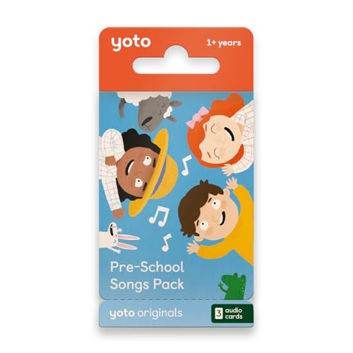 Yoto Vorschullieder-Set – 3 Kinder-Audiokarten für die Verwendung mit Player und Mini-All-in-1-Audio-Player, bildschirmfreies Hören mit lustiger Musik für Spielpartys und Reisen, ab 1 Jahren von YOTO