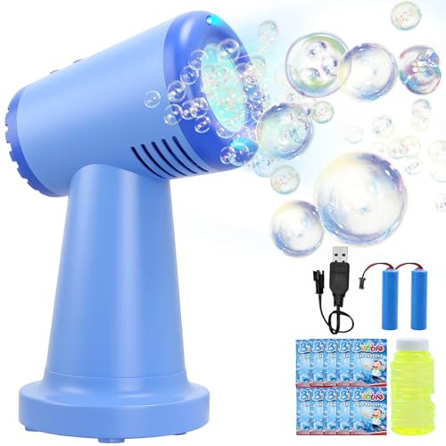 YOTOY Seifenblasenmaschine für Kinder Schaummaschine für Badewanne Feier Hochzeit Seifenblasen Rotierende 90°/180° Leuchtende Spielzeug für 3-8 Jahre Mädchen Junge Geschenk Geburtstag Spielsachen von YOTOY