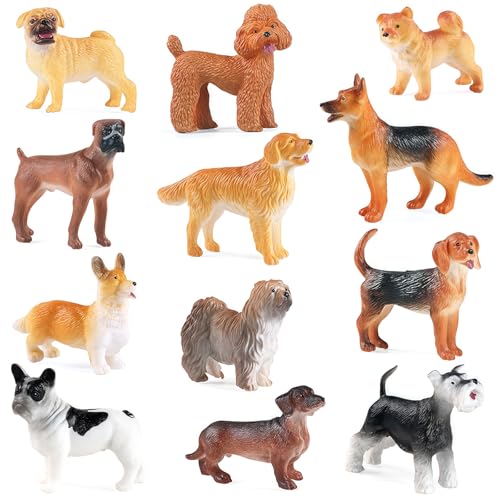 YOUNGSAY 12 STK Hundefiguren, Kunststoff Deko Hundefiguren Klein, Hundefiguren Lebensecht, Welpenfiguren für Heimdekoration Bildung und Lernen Badespielzeug YOUNGSAY 12 STK Hundefiguren, Kunststoff Deko Hundefiguren Klein, Hundefiguren Lebensecht, Welpenfiguren für Heimdekoration Bildung und Lernen Badespielzeug von YOUNGSAY