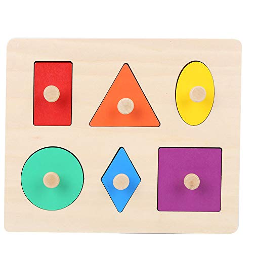 Baby Holzform Puzzles, YOUTHINK 1 Satz Geometrisches Puzzle Kinder Holz Lernen Pödagogische Vorschule Spielzeug Montessori Mehrfachform Puzzle für Baby Kleinkinder Kinder von YOUTHINK