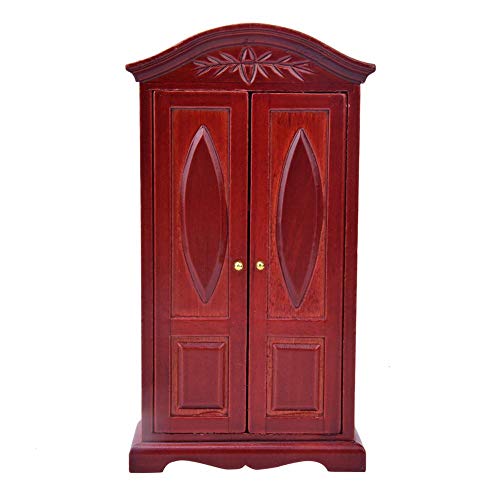 Kabinett Schu, 1:12 Holz Puppenhausmöbel-Zubehör Miniaturgarderobe Vintage Holzbraun Doppeltür Schrank Kleiderschrank Puppen Hauszubehör Puppenhausmöbel für Kinder Pödagogisches Pretend Play Kabinett Schu, 1:12 Holz Puppenhausmöbel-Zubehör Miniaturgarderobe Vintage Holzbraun Doppeltür Schrank Kleiderschrank Puppen Hauszubehör Puppenhausmöbel für Kinder Pödagogisches Pretend Play von YOUTHINK