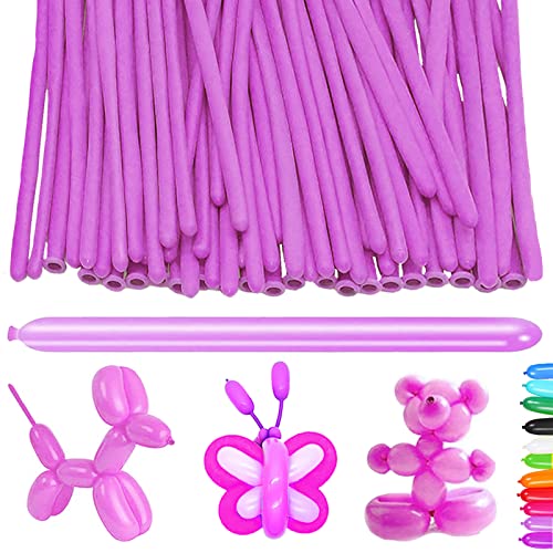 YOUYIKE 100 Stück Modellierballons, Lange Luftballons zum Formen, Modellier Luftballons für Tiere, Magischer Ballon, für Geburtstage Veranstaltungen Dekoration, Partys, Hochzeiten (Violett) YOUYIKE 100 Stück Modellierballons, Lange Luftballons zum Formen, Modellier Luftballons für Tiere, Magischer Ballon, für Geburtstage Veranstaltungen Dekoration, Partys, Hochzeiten (Violett) von YOUYIKE