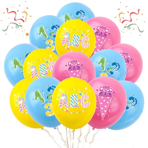 YOUYIKE 18 Luftballons Einschulung mit ABC und 1+2=3 Motiven für Schuleinführung Einschulung Schulanfang Schulstart Deko Ballons, Luftballon Schulkind Latex Ballons für Jungs Mädchen von YOUYIKE