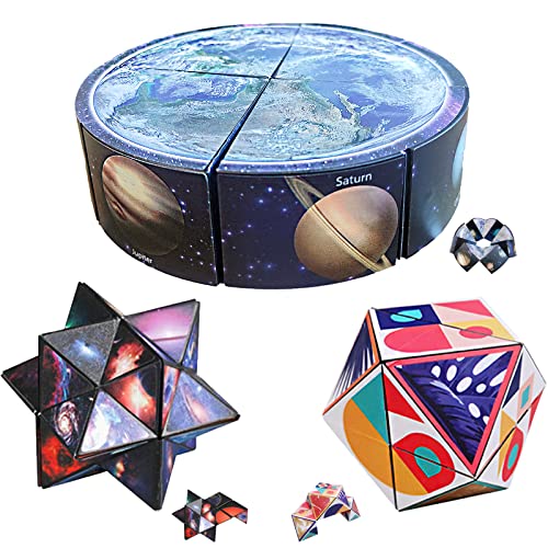 YOUYIKE 3D Zauberwürfel Set,3 in 1 Euklidischer würfel,3D Puzzle Würfel,Infinity Würfel Transformierende, Stress und Angst Abbauen,Beliebtes Wissenschaftsspielzeug für für Kinder und Erwachsene von YOUYIKE